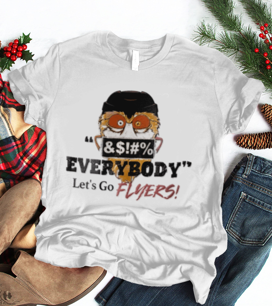 Gritty Flyers Everybody Let's Go NHL Philadelphia Hockey Helmet Cartoon T-Shirt