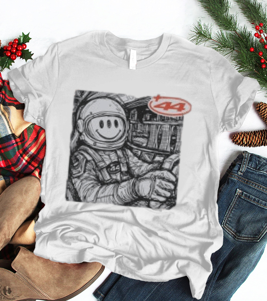 Plus44 Cosmic Circuit Astronaut With Smiley Face Helmet In Spacecraft T-Shirt