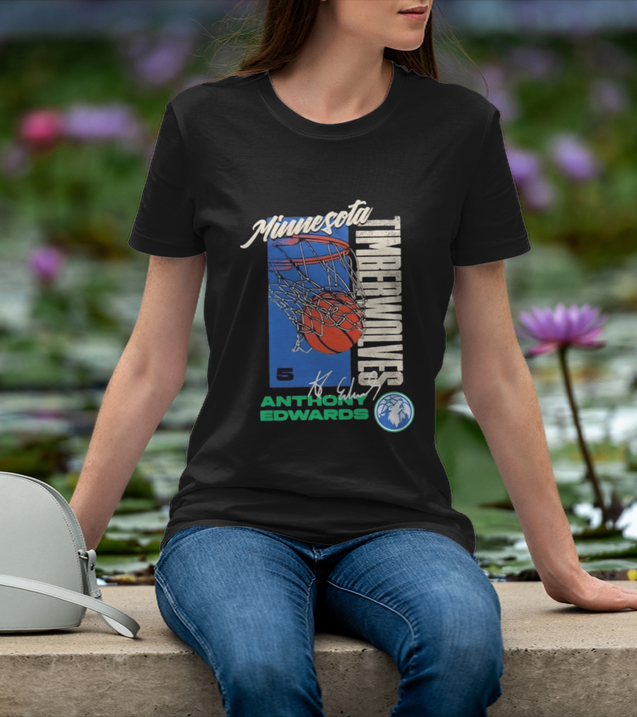 Minnesota Timberwolves Anthony Edwards 5 Basketball Team T-Shirt