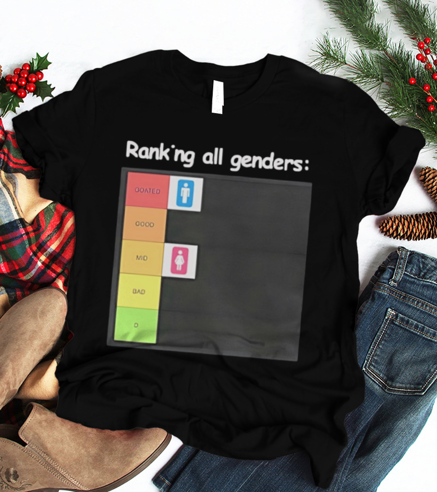 Ranking All Genders GOATed Good Mid Bad D T-Shirt