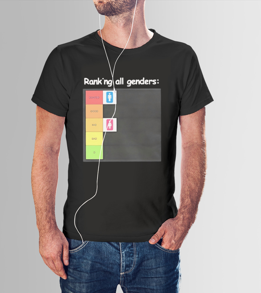 Ranking All Genders GOATed Good Mid Bad D T-Shirt