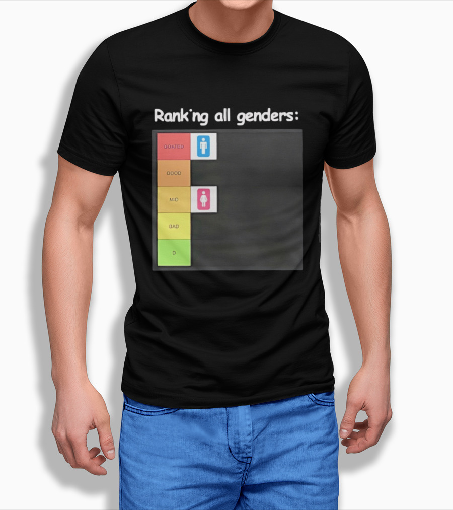 Ranking All Genders GOATed Good Mid Bad D T-Shirt