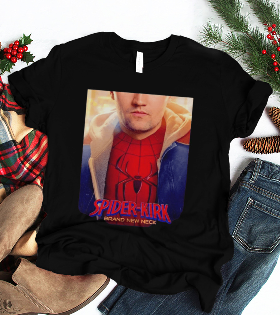 Spider Kirk Brand New Neck Spider Man X Charlie Kirk T-Shirt