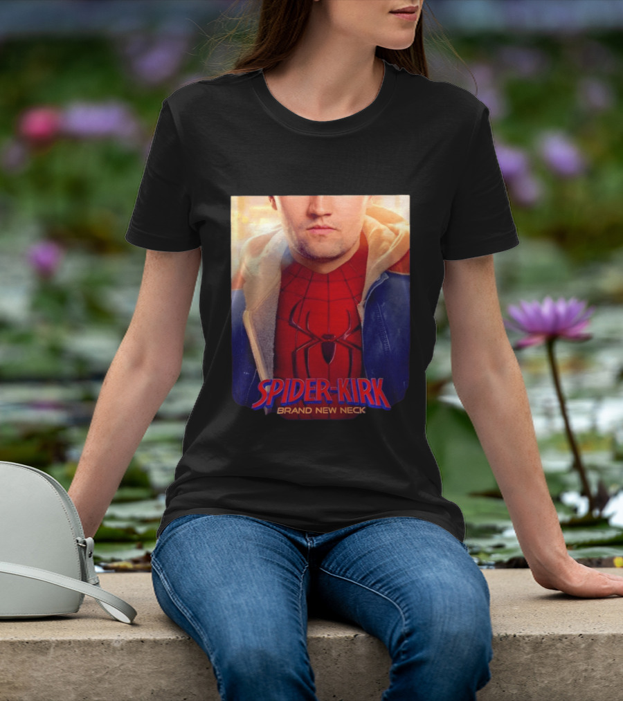 Spider Kirk Brand New Neck Spider Man X Charlie Kirk T-Shirt