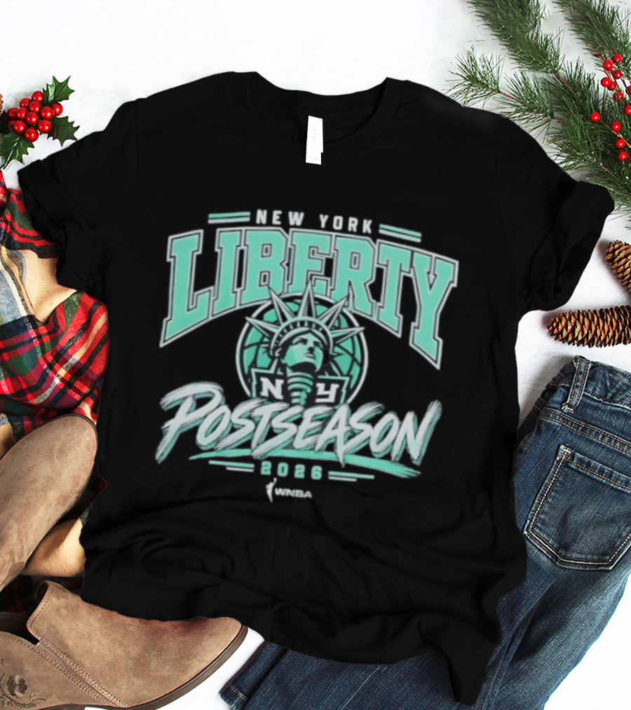 New York Liberty WNBA 2026 Playoffs Statue Of Liberty T-Shirt
