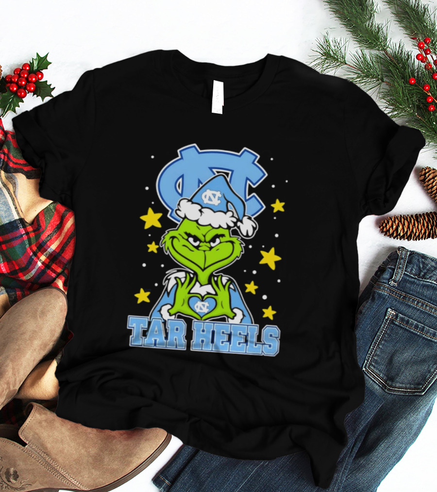 UNC Tar Heels Grinch Christmas NC T-Shirt
