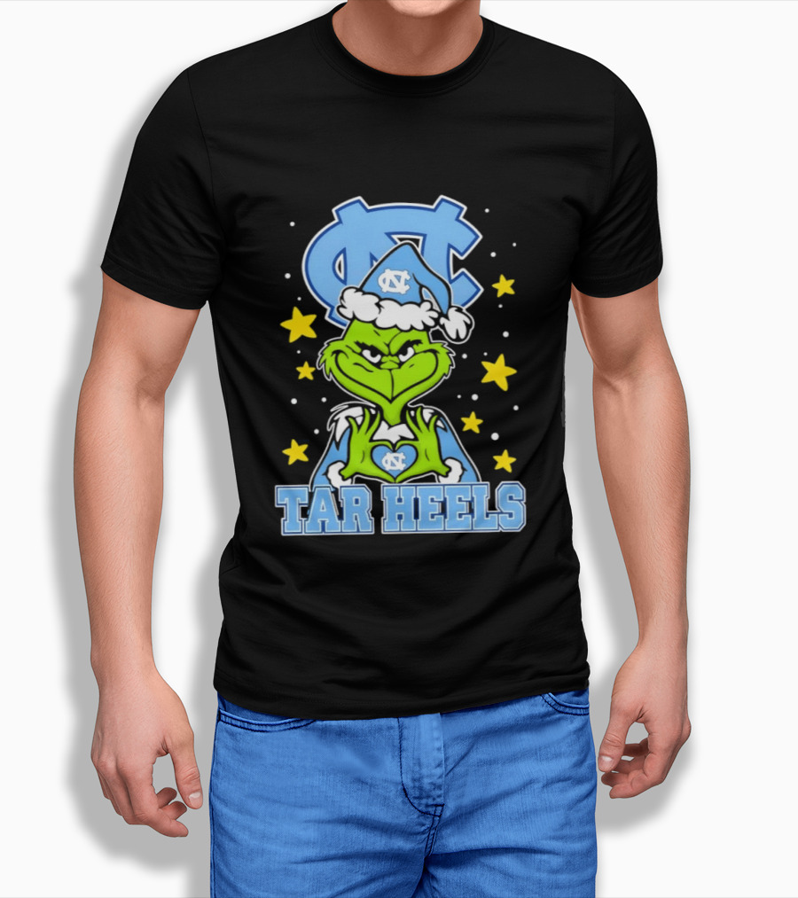 UNC Tar Heels Grinch Christmas NC T-Shirt