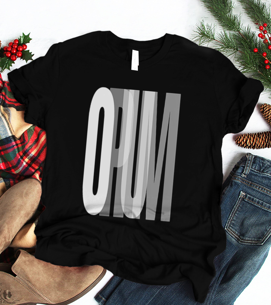 Opium Store Opium 00 Bold Text Optical Illusion T-Shirt