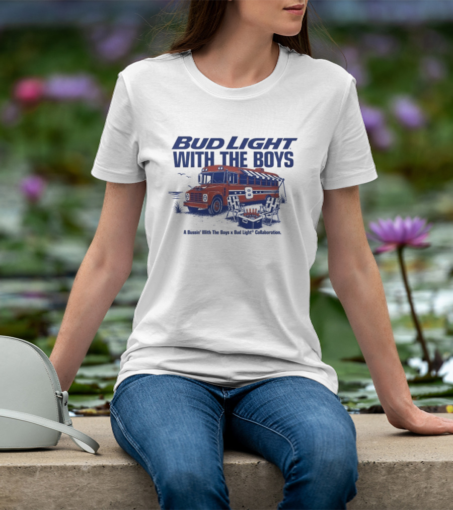 Bud Light With The Boys Beer Bus Adventure T-Shirt