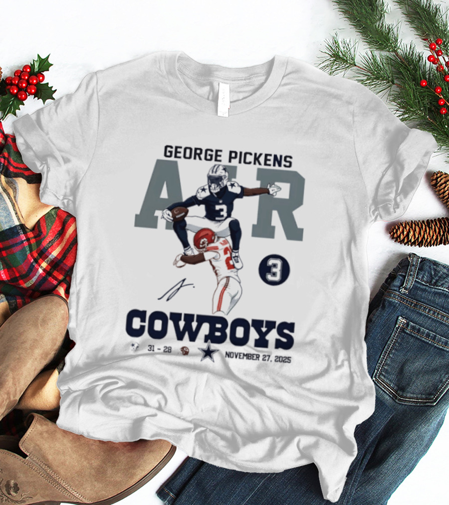 George Pickens Cowboys Air 11 30 23 T-Shirt