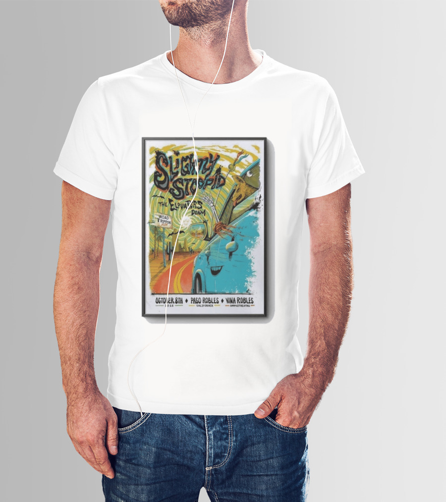 Slightly Stoopid And The Elovaters Concert Vina Robles Paso Robles CA Oct 8 2026 Road Trippin T-Shirt