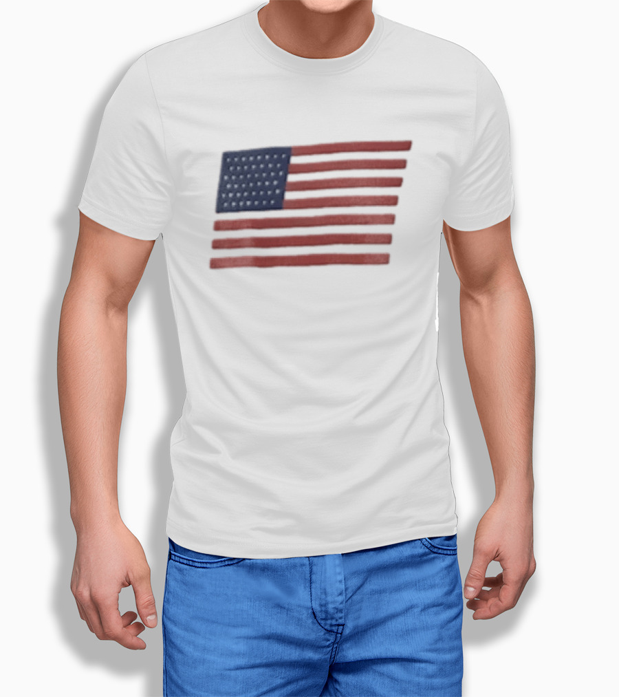 Pure Baseball American Flag Grey Stars And Stripes Iconic Heritage T-Shirt