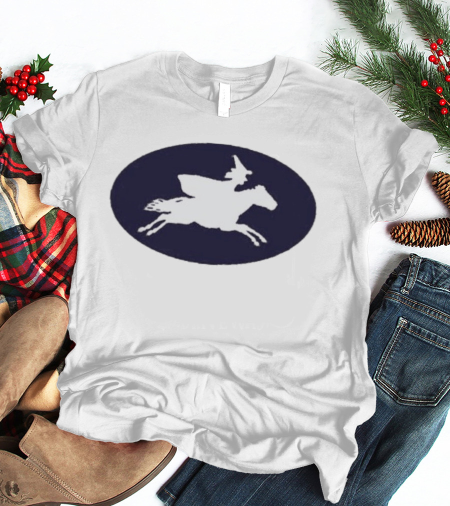 Witch Riding Horse Halloween T-Shirt