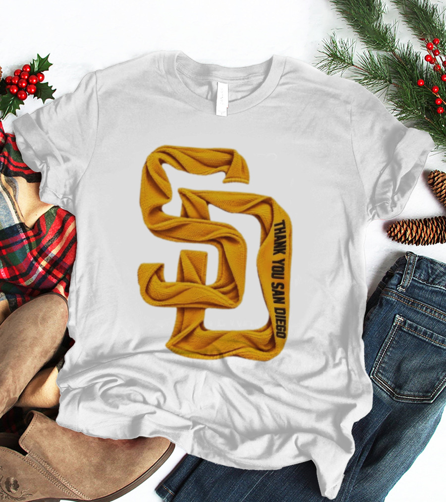 San Diego Padres Thank You San Diego SD Scarf T-Shirt