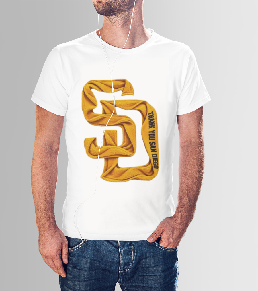 San Diego Padres Thank You San Diego SD Scarf T-Shirt