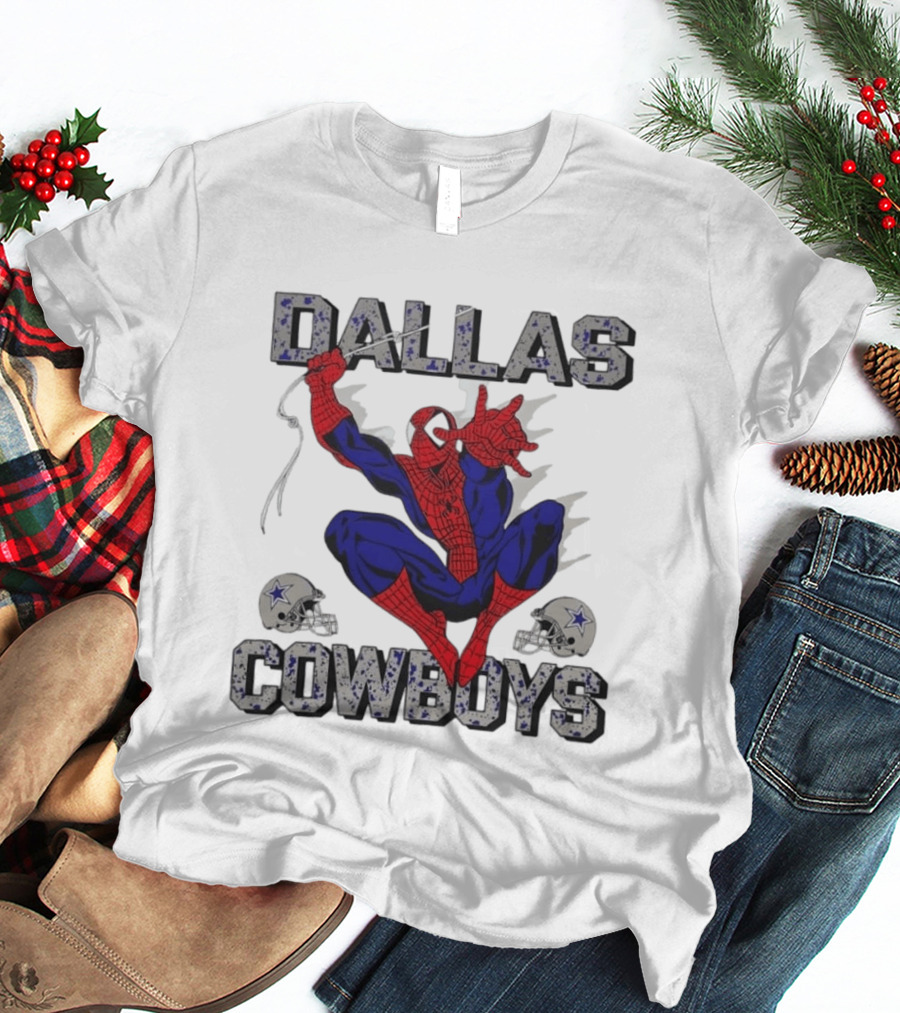 Dallas Cowboys Spider Man Marvel Super Hero NFL T-Shirt