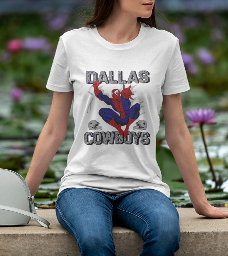 Dallas Cowboys Spider Man Marvel Super Hero NFL T-Shirt