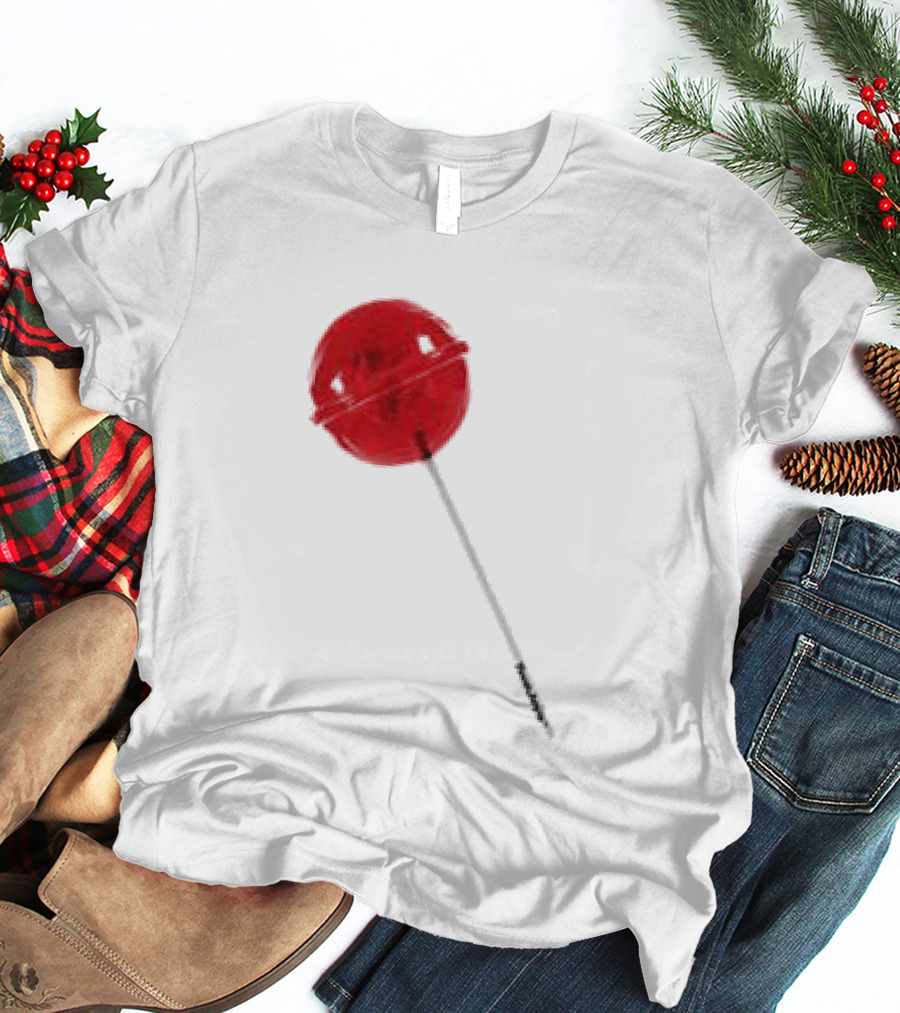 Twojeys Lollipop White Red Candy Stick T-Shirt