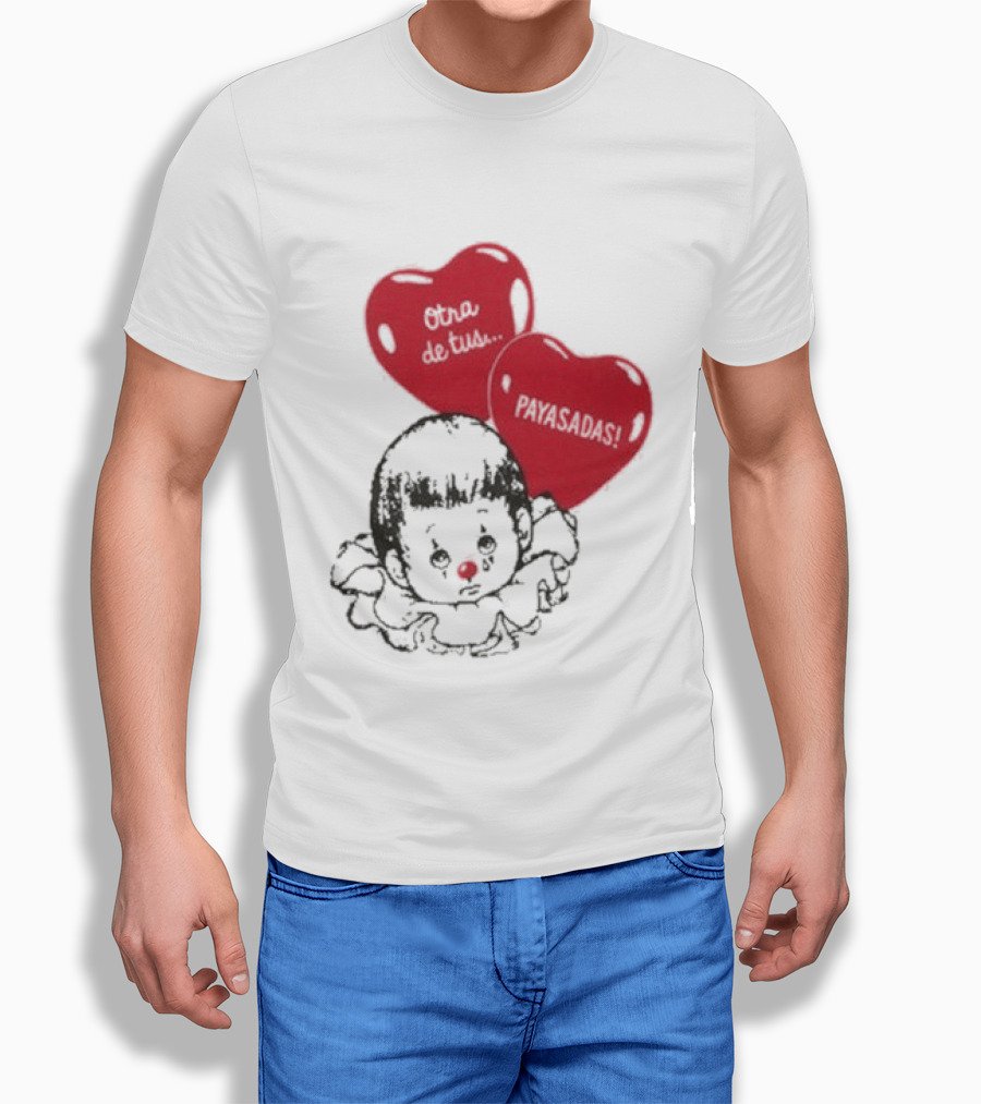 Willy Chavarria Payasadas Red Heart Balloons And Child Clown T-Shirt