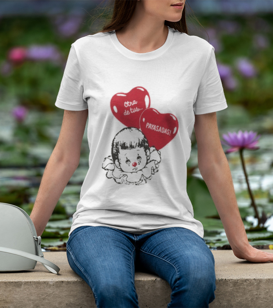 Willy Chavarria Payasadas Red Heart Balloons And Child Clown T-Shirt
