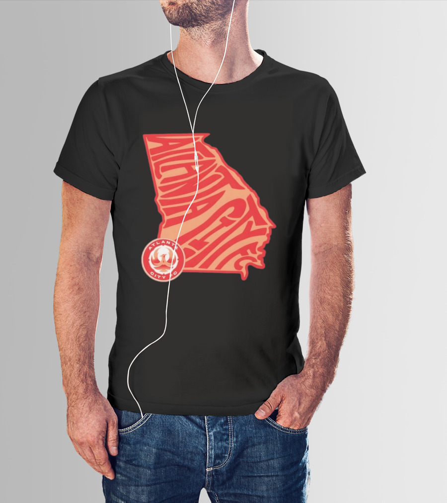 Atlanta City FC Groovy Team State Map Ensemble T-Shirt