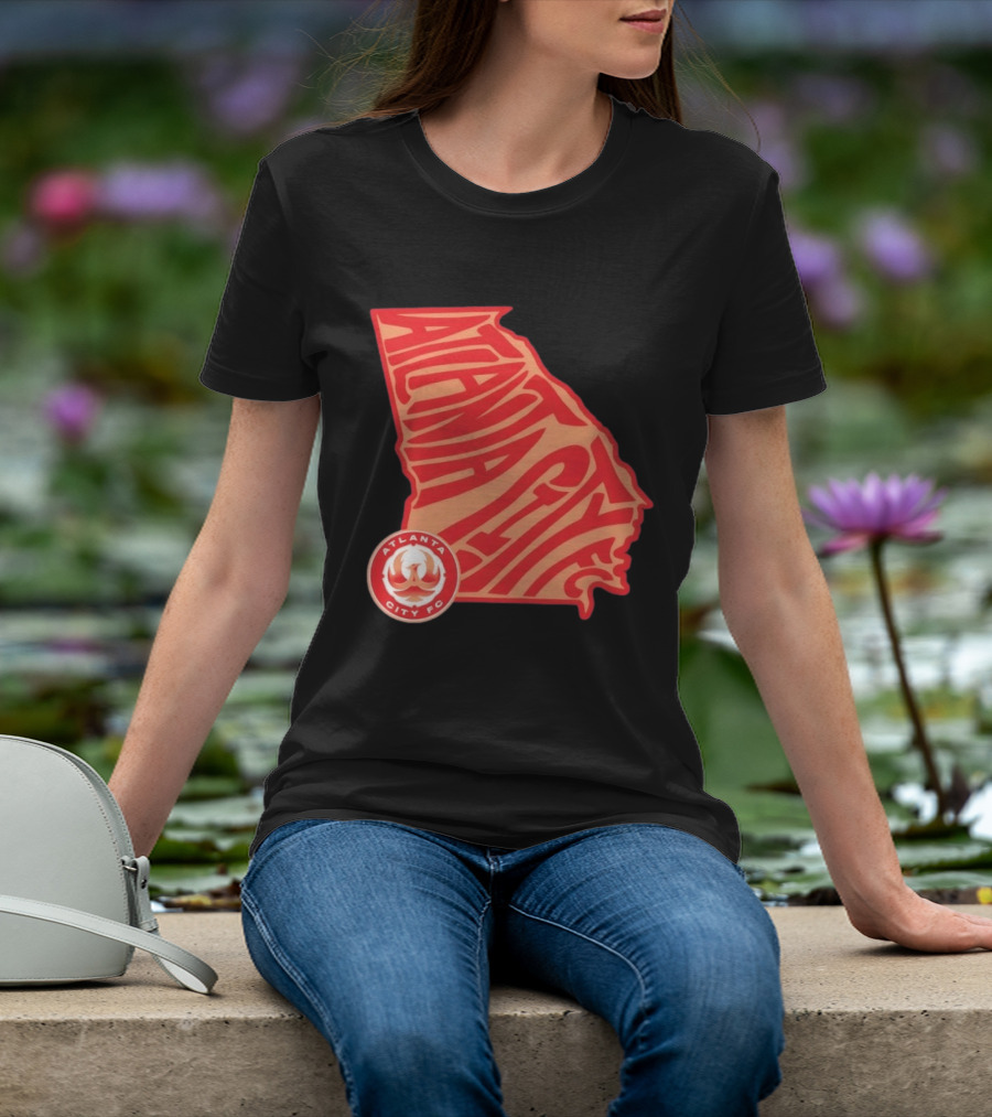 Atlanta City FC Groovy Team State Map Ensemble T-Shirt