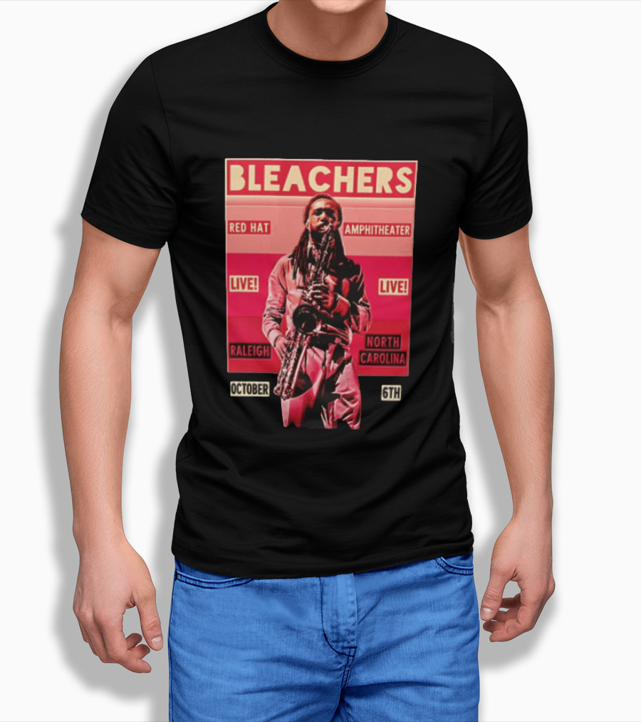BLEACHERS Red Hat Amphitheater Live Raleigh North Carolina October 6th T-Shirt