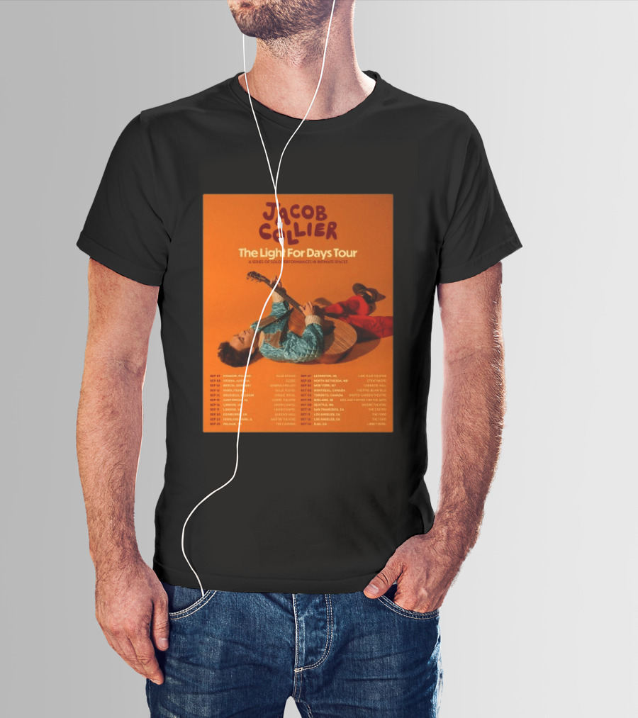 Jacob Collier The Light For Days Tour 2026 A Series Of Solo Performances In Intimate Spaces T-Shirt