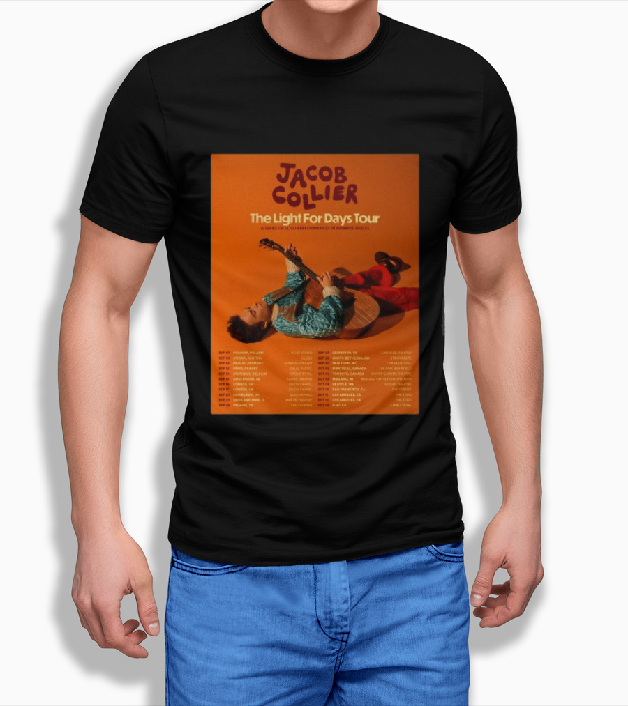 Jacob Collier The Light For Days Tour 2026 A Series Of Solo Performances In Intimate Spaces T-Shirt