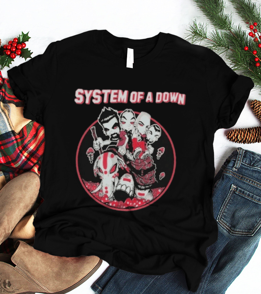 System Of A Down Mushroom People Iconic Band T-Shirt