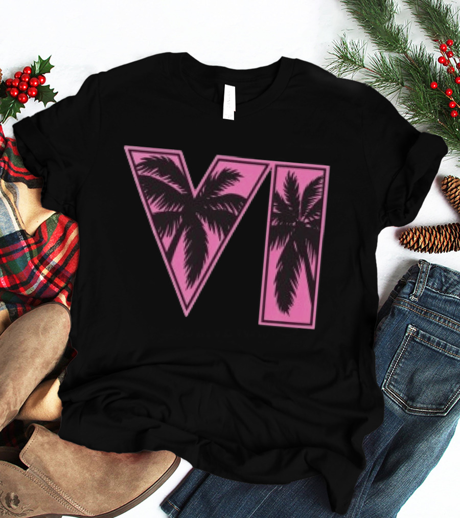 Rockstar Games Grand Theft Auto VI Pink Palm Trees T-Shirt