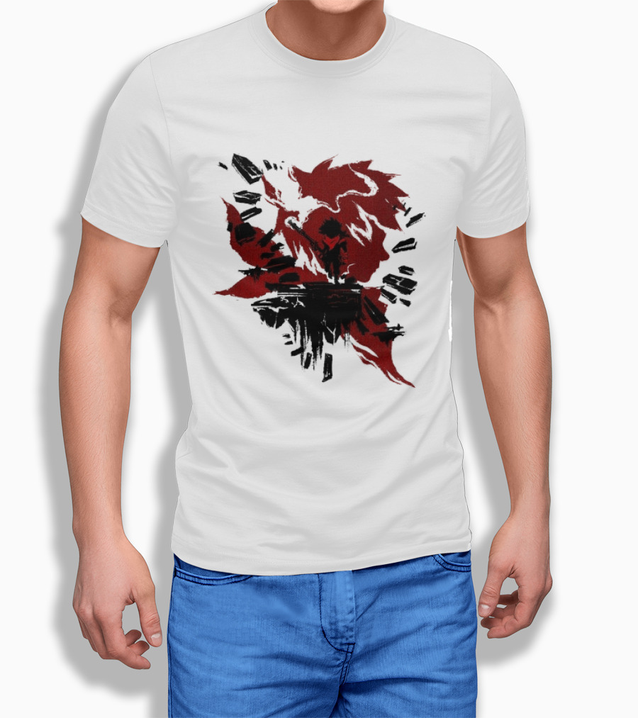 Bastion The Kid Red Silhouette Gaming T-Shirt