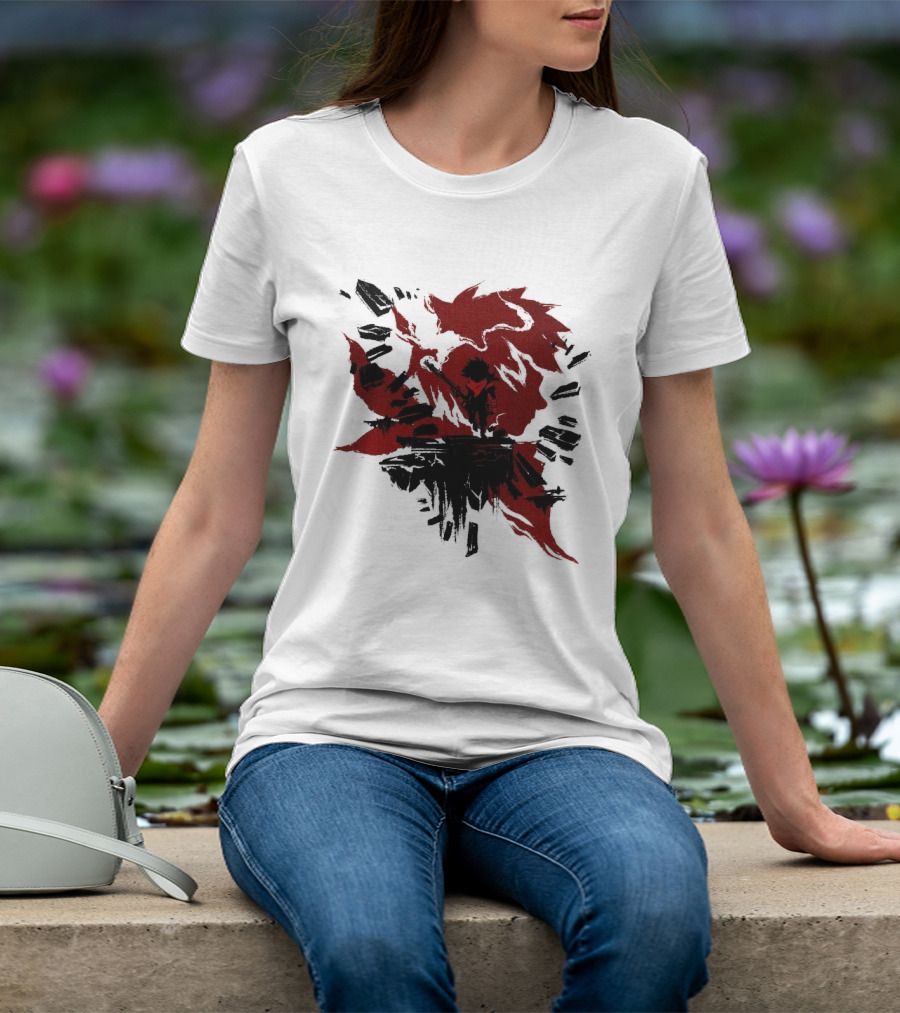 Bastion The Kid Red Silhouette Gaming T-Shirt