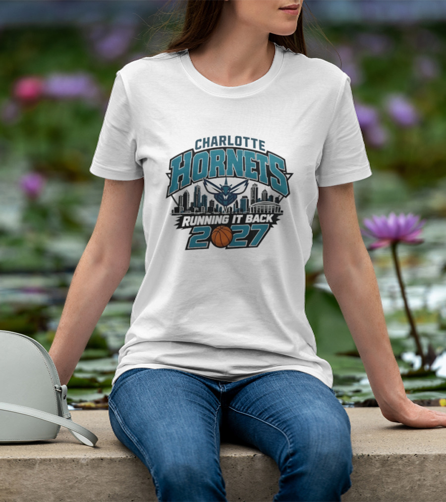 Charlotte Hornets 2027 Skyline Running It Back NBA T-Shirt