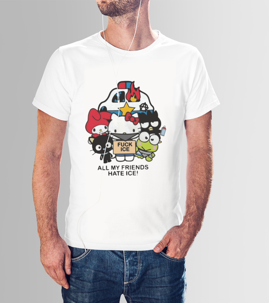 Hello Kitty Fuck Ice All My Friends Hate Ice T-Shirt