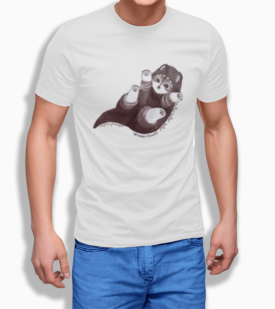 Mofusand Skreeonk Kaiju Cat Paws Playful T-Shirt