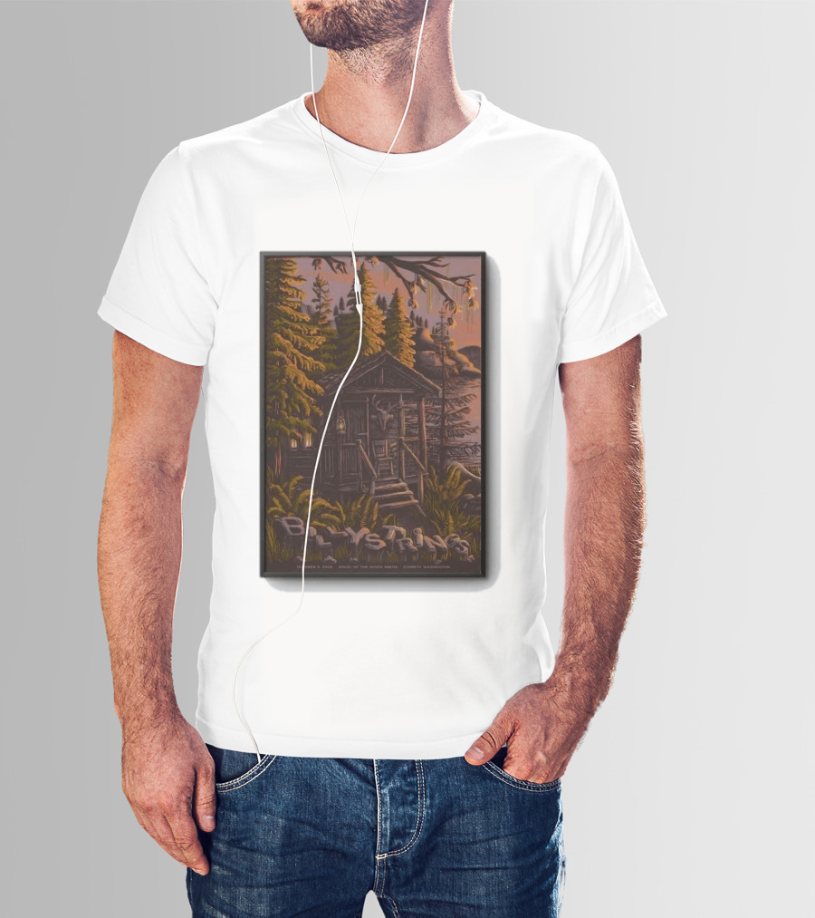 Billy Strings Concert Angel Of The Winds Arena Everett WA Oct 9 2026 Cabin Scene T-Shirt