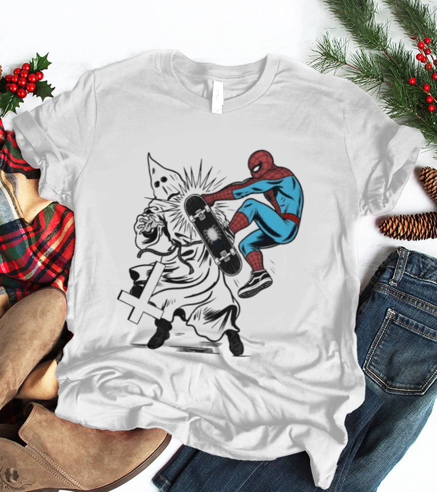 Spider Man Anti Racism Skateboard Pop Culture T-Shirt