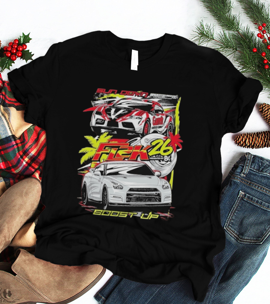 Cleetus McFarland Sun Down Boost Up Import FL2K26 Presented By BC Racing T-Shirt