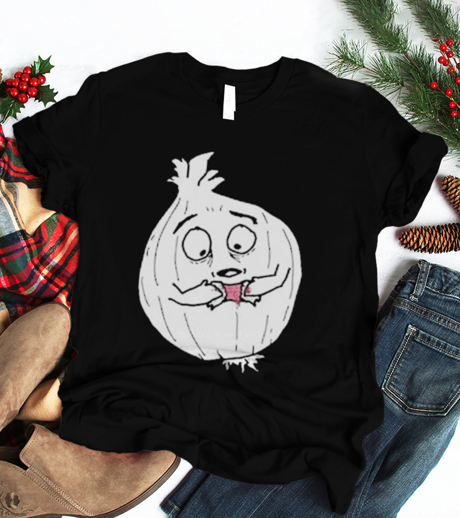 Garlic Shrinkage Funny Cartoon Onion T-Shirt