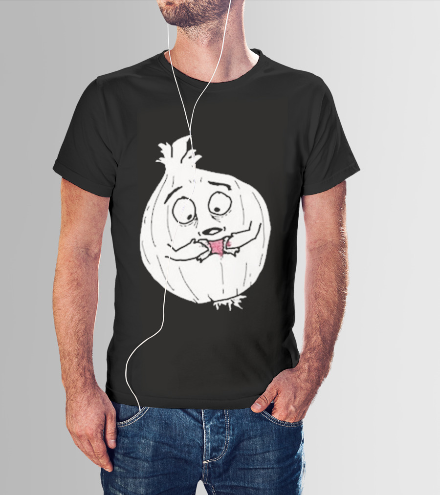 Garlic Shrinkage Funny Cartoon Onion T-Shirt
