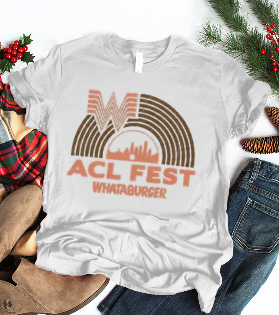 ACL Fest Whataburger Collaboration With Austin City Limits Music Festival Record T-Shirt