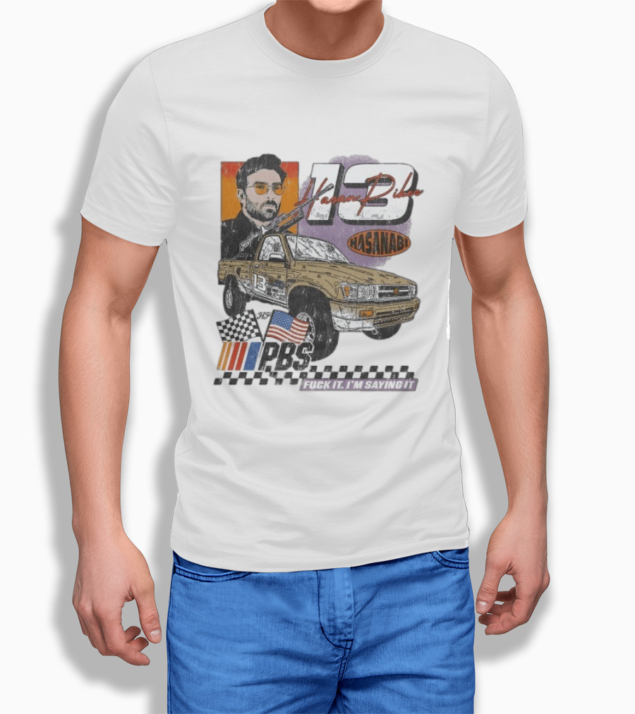 Hasan Piker Hasanabi 13 Racing Car Checkered Flag PRS USA Flag Comrade T-Shirt