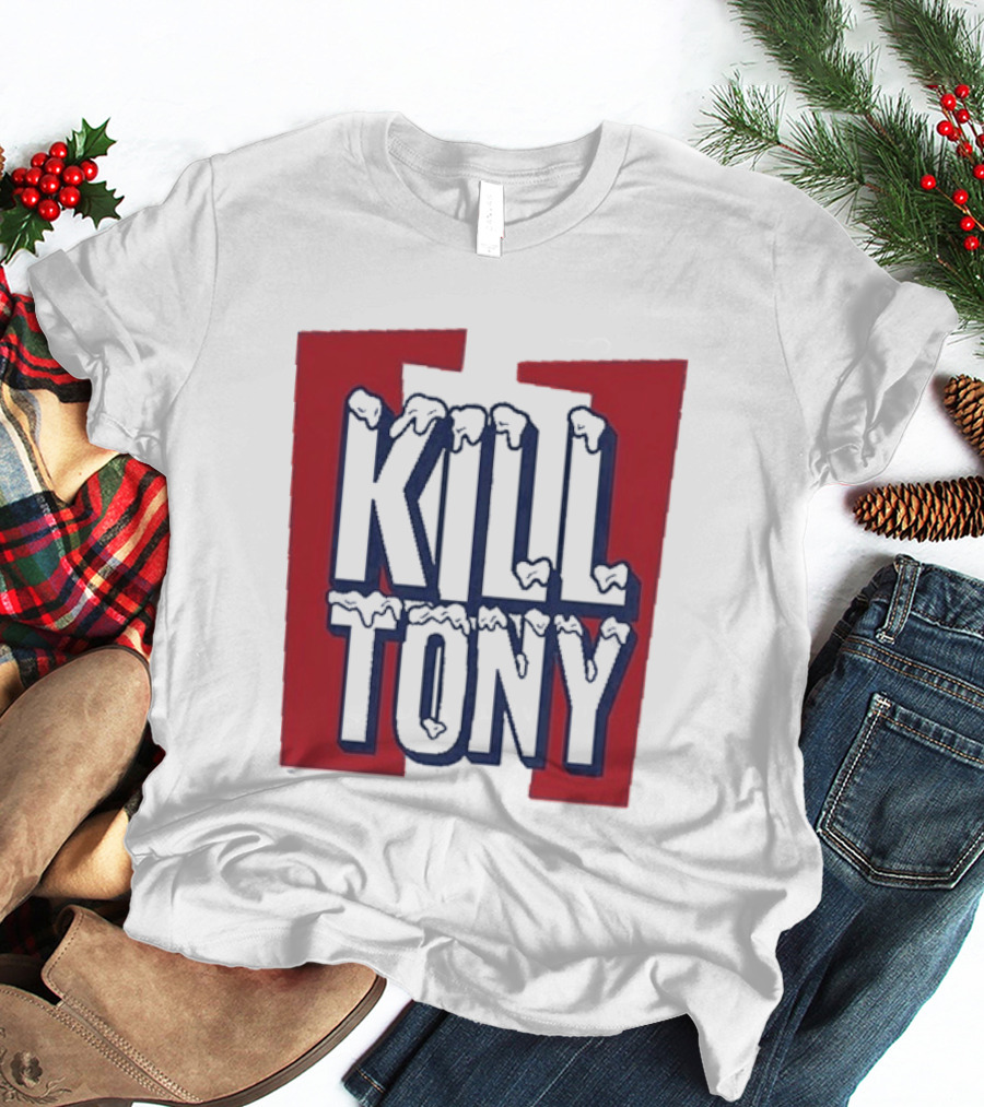 Kill Tony Ice Text Block Style With Red T-Shirt