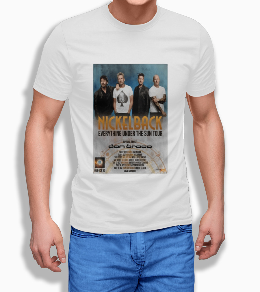 Nickelback October 2026 Everything Under The Sun Tour Dates Featuring Don Broco T-Shirt