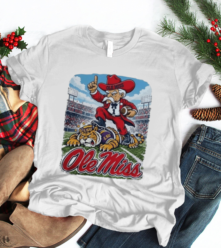 Ole Miss Rebels Triumph Over LSU Tigers Vintage Football Rivalry 2026 T-Shirt
