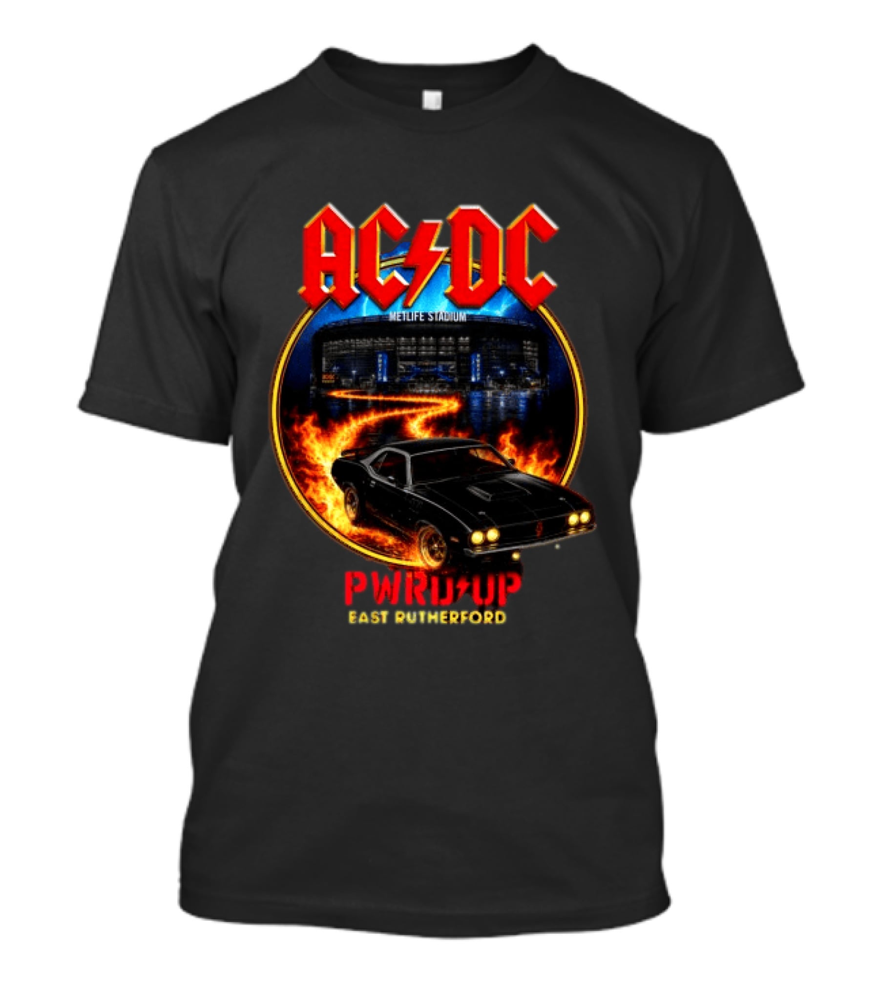 ACDC MetLife Stadium Pwr Up East Rutherford Tour Car T-Shirt
