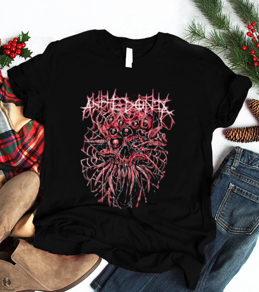 Anhedoniadigital313 Anhedonia Arachnid Skull Web T-Shirt