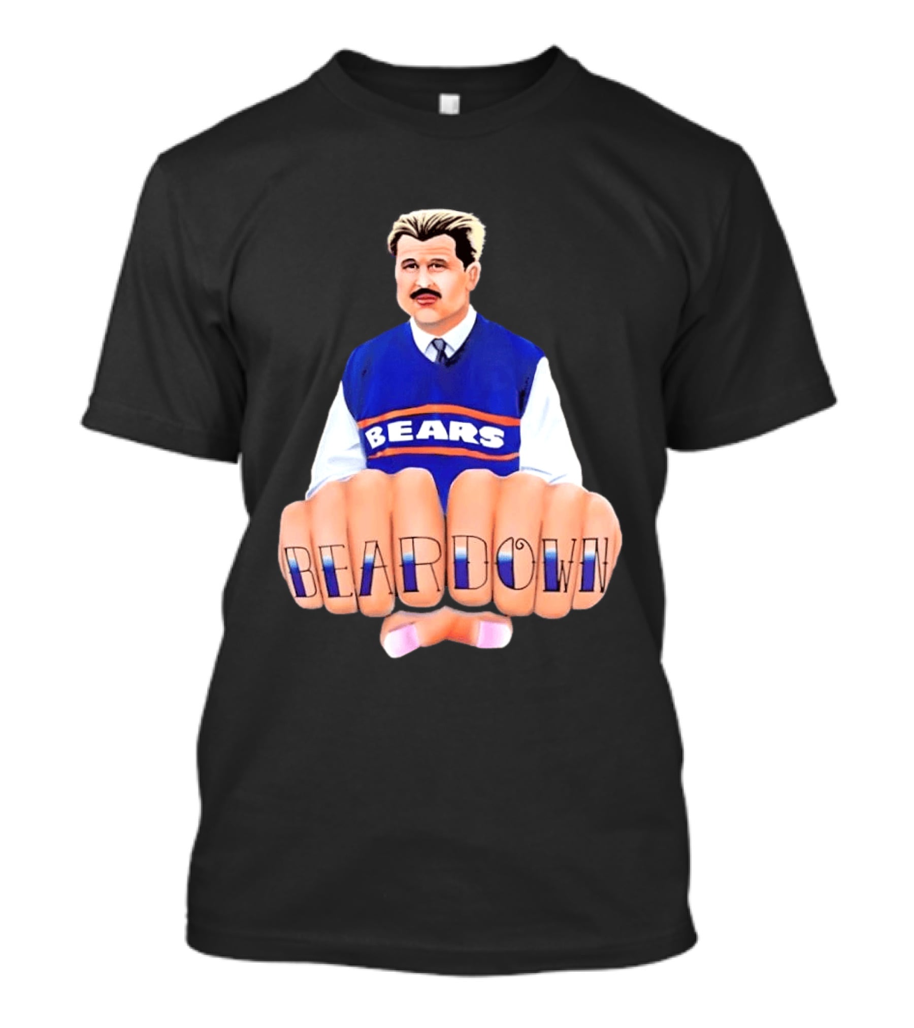Chicago Bears Mike Ditka Bear Down Fists T-Shirt
