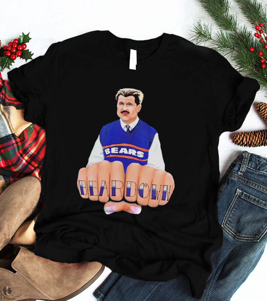 Chicago Bears Mike Ditka Bear Down Fists T-Shirt